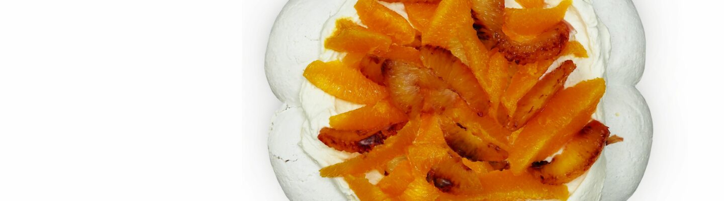 Pavlova orange et orange sanguine