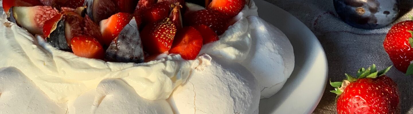 Pavlova fraise et figue