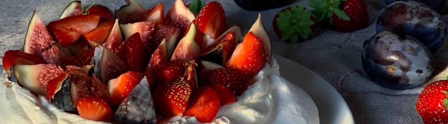Pavlova fraise et figue