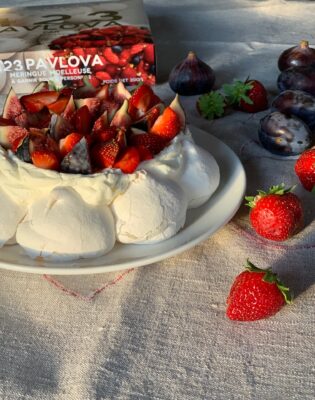 Pavlova fraise et figue