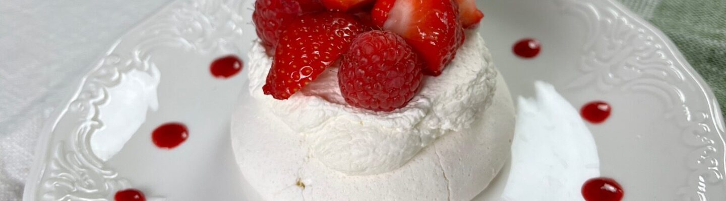 Pavlova fraise et framboise