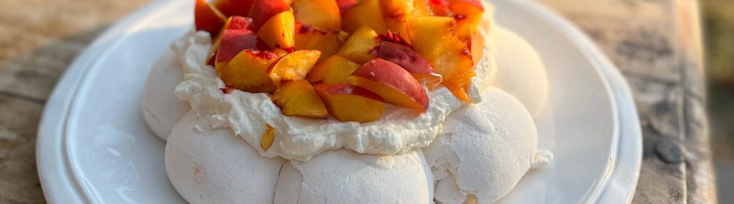 Pavlova nectarine et abricot